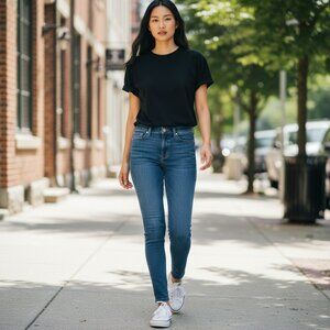 Current Elliot Womens Size 26 Medium Wash Blue Stretch Skinny Ankle Jeans